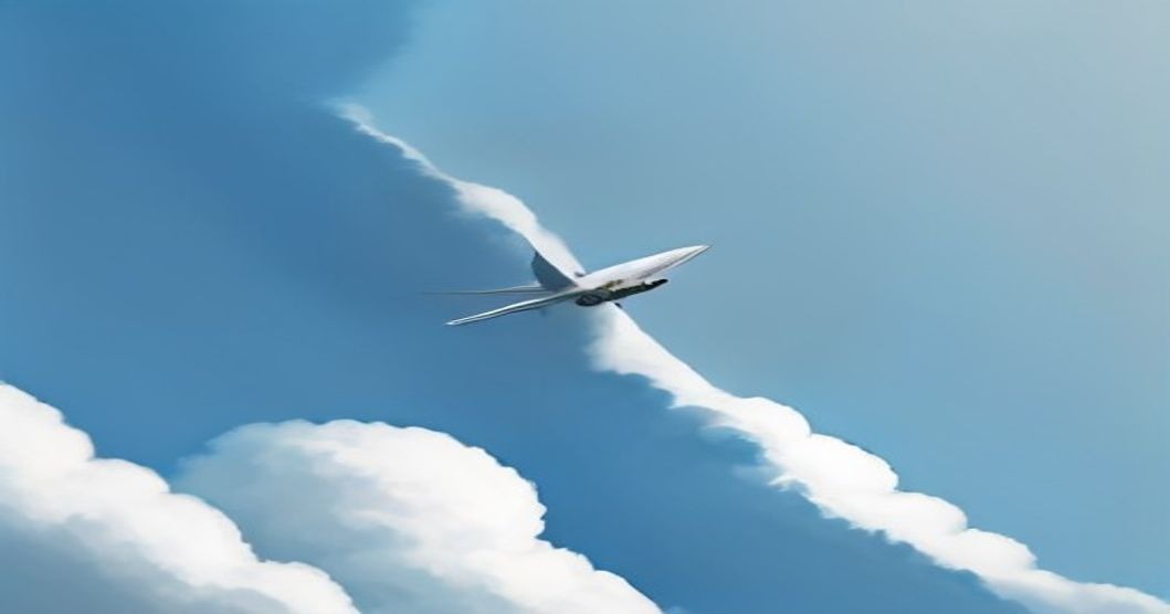 Airbus aircraft climbing above a widening gap